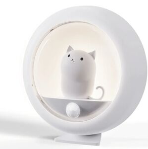 Modern White Cat Night Light 2 Pack,  Usb Charging
